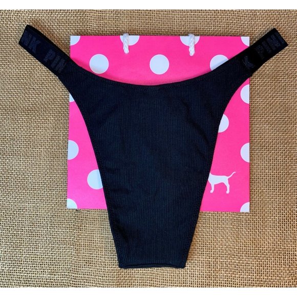 VS PINK Brazilian Cotton Logo Panty NWT - Medium M - Picture 4 of 7